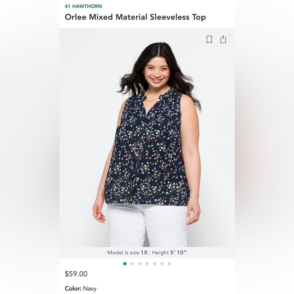 Sleeveless blouse